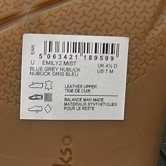 Clarks Collection Emily2 Mist Block Blue Grey Suede Nubuck Heel Sandals Size 7M - Picture 12 of 13